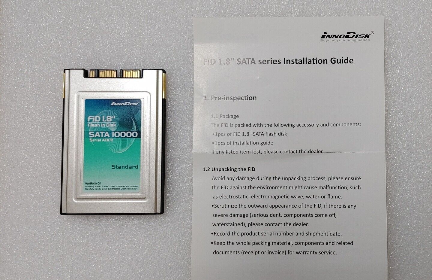 InnoDisk FiD 1.8 inch SATA 10000 MLC MicroSATA SSD 8GB
