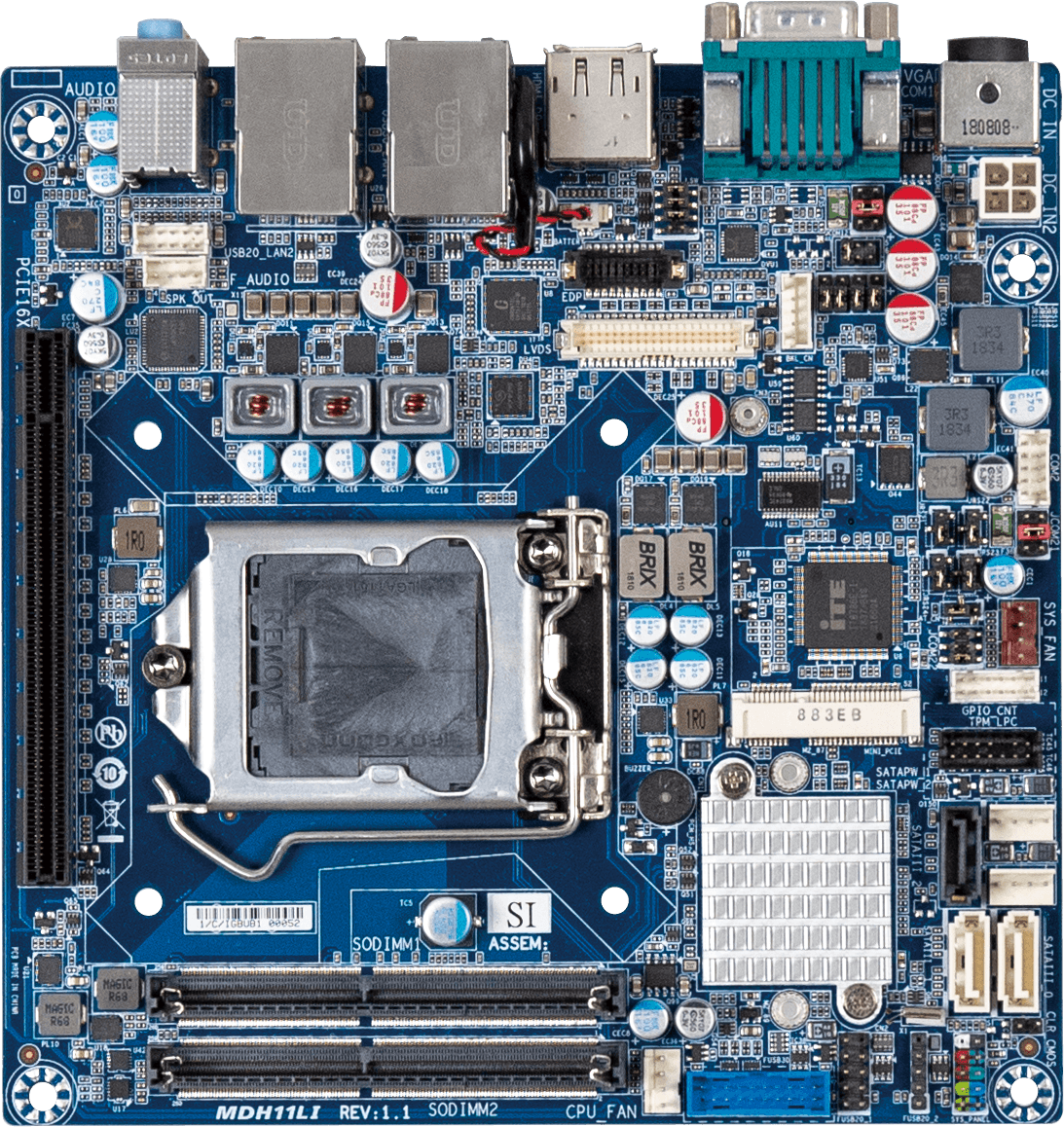 GIGAIPC mITX-H110A Mini-ITX Intel 6/7th Gen CPU DC 12~24V 6xLAN