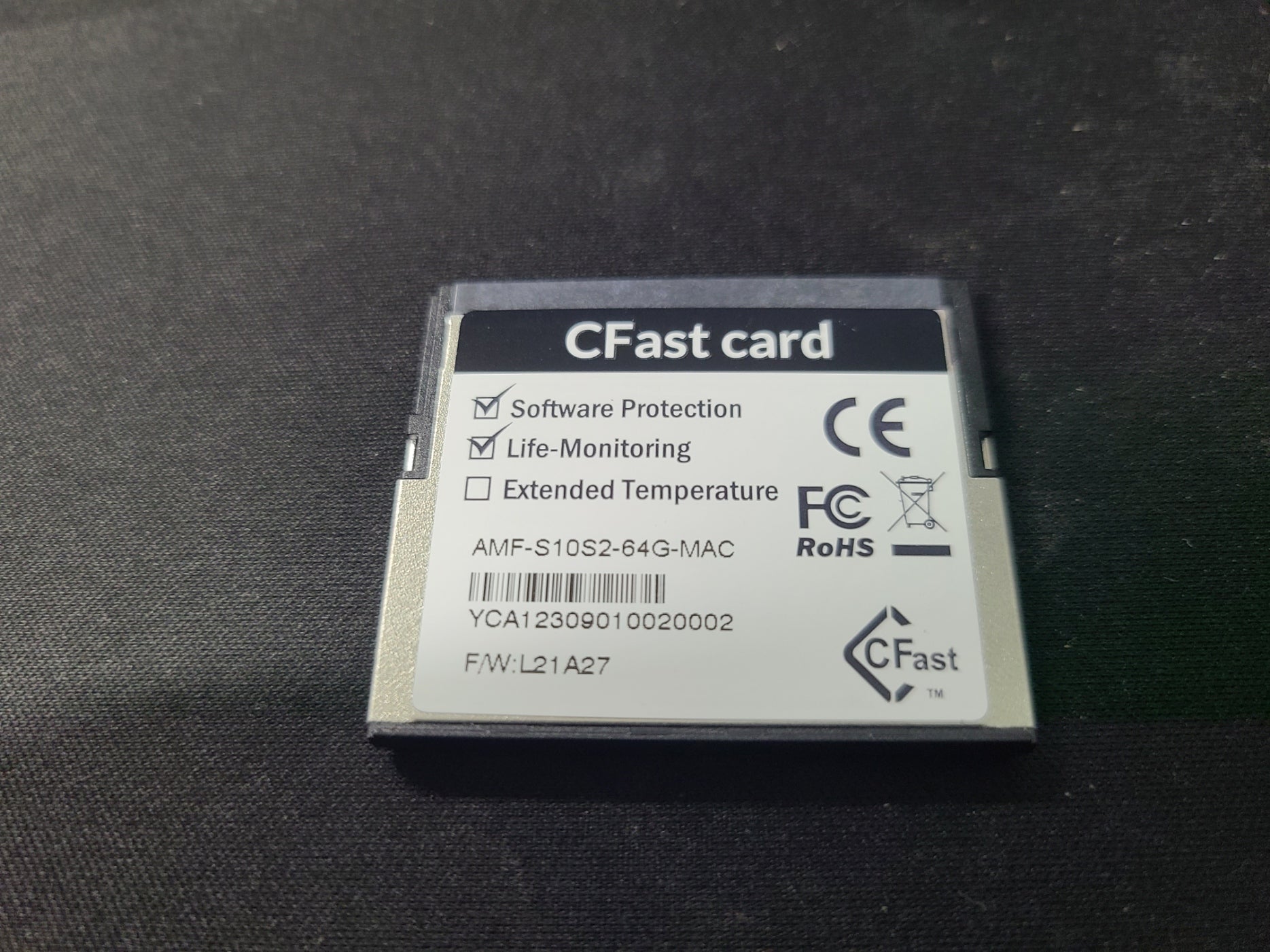 Advantech CFast AMF-S10S2-64G-MAC 64GB SLC 0~70C